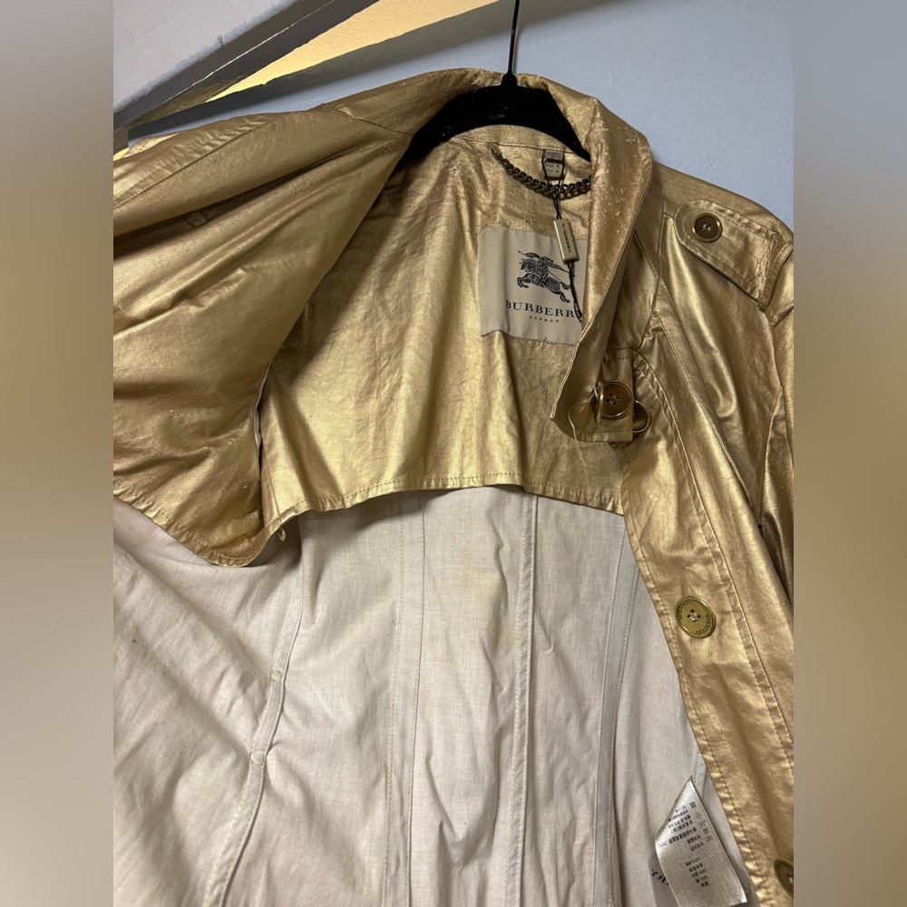 Burberry Gold Women's Trench Coat - Picture 13 of 14